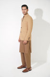 V-Neck Prince Coat In Wool