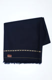 Navy Fine Wool Shawl