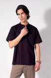 Mandarin Collor Shirt In Half