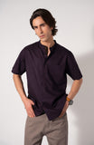 Mandarin Collor Shirt In Half