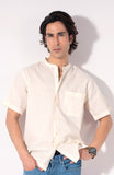 Mandarin Collor Shirt In Half