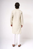 Beige Embroidered Kurta